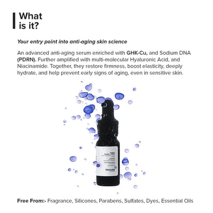 Minimalist Anti-Aging Copper Peptide + PDRN 1.25% Serum | 10 ml