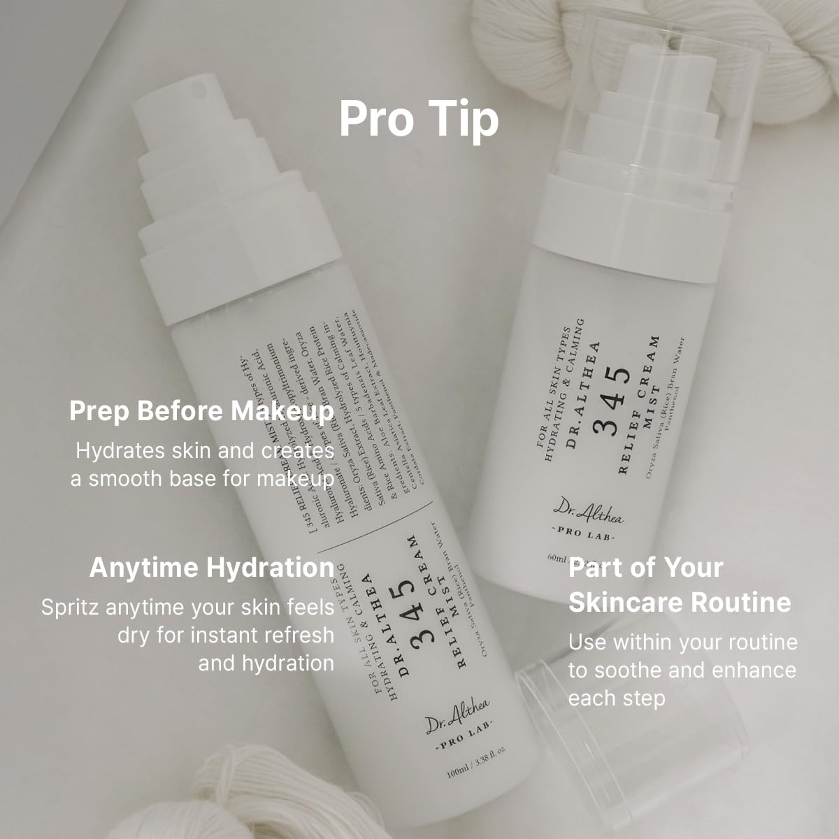 Dr.Althea 345 Relief Cream Mist | Hydrating Facial Mist with Rice Extract | Soothing Care for Sensitive Skin | Vegan Korean Skincare, 100ml
