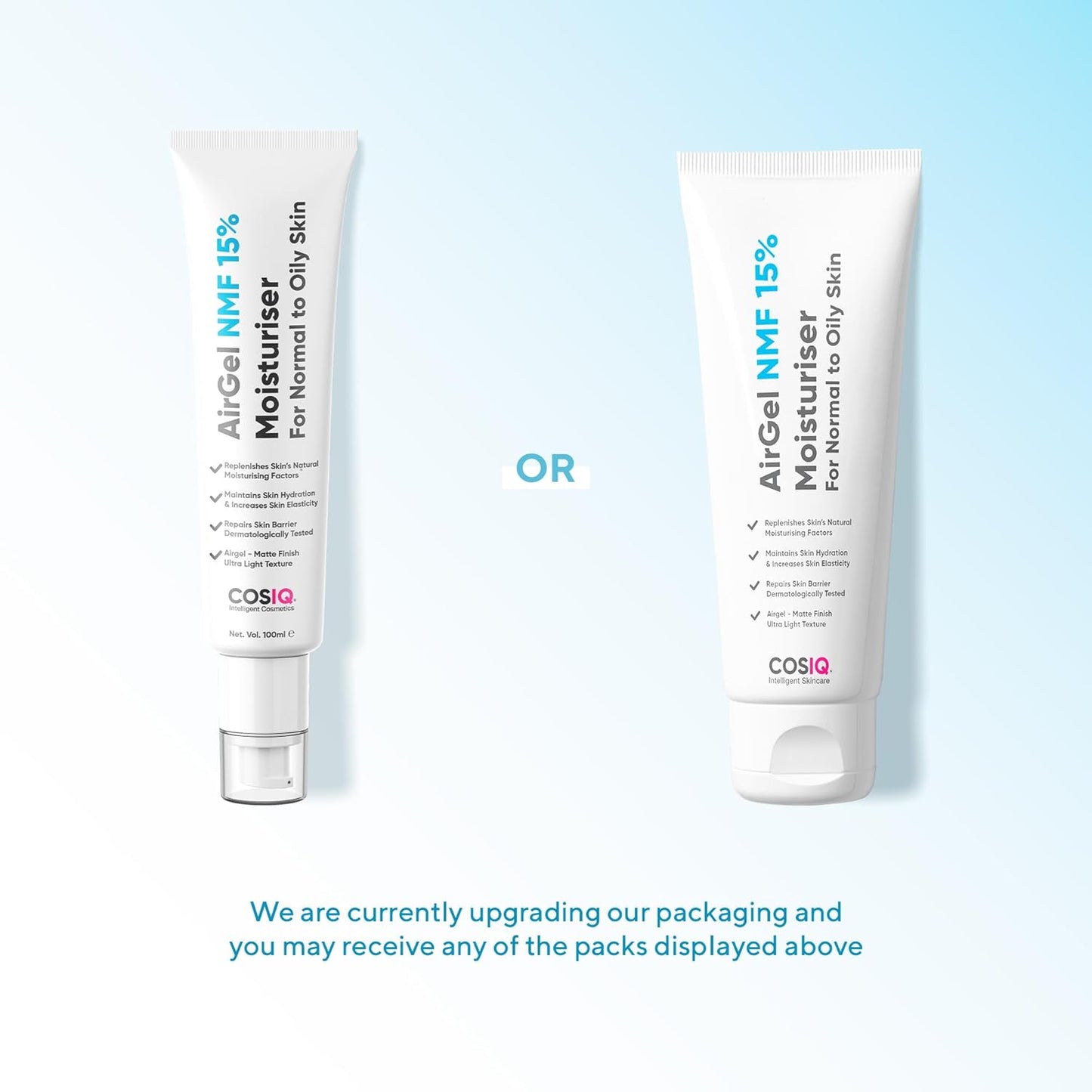Cos-IQ AirGel NMF 15% Face Moisturizer For Oily to Normal Skin | Fast Absorbing Lightweight For Women & Men | 100ml