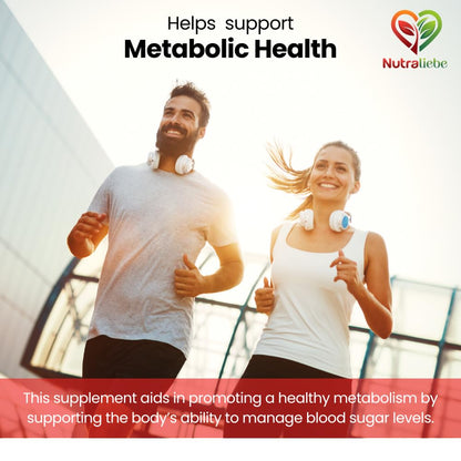 Nutraliebe Premium Blood Sugar Support, Natural Glucose Control with Berberine, Bitter Melon, Cinnamon, 90 Capsules