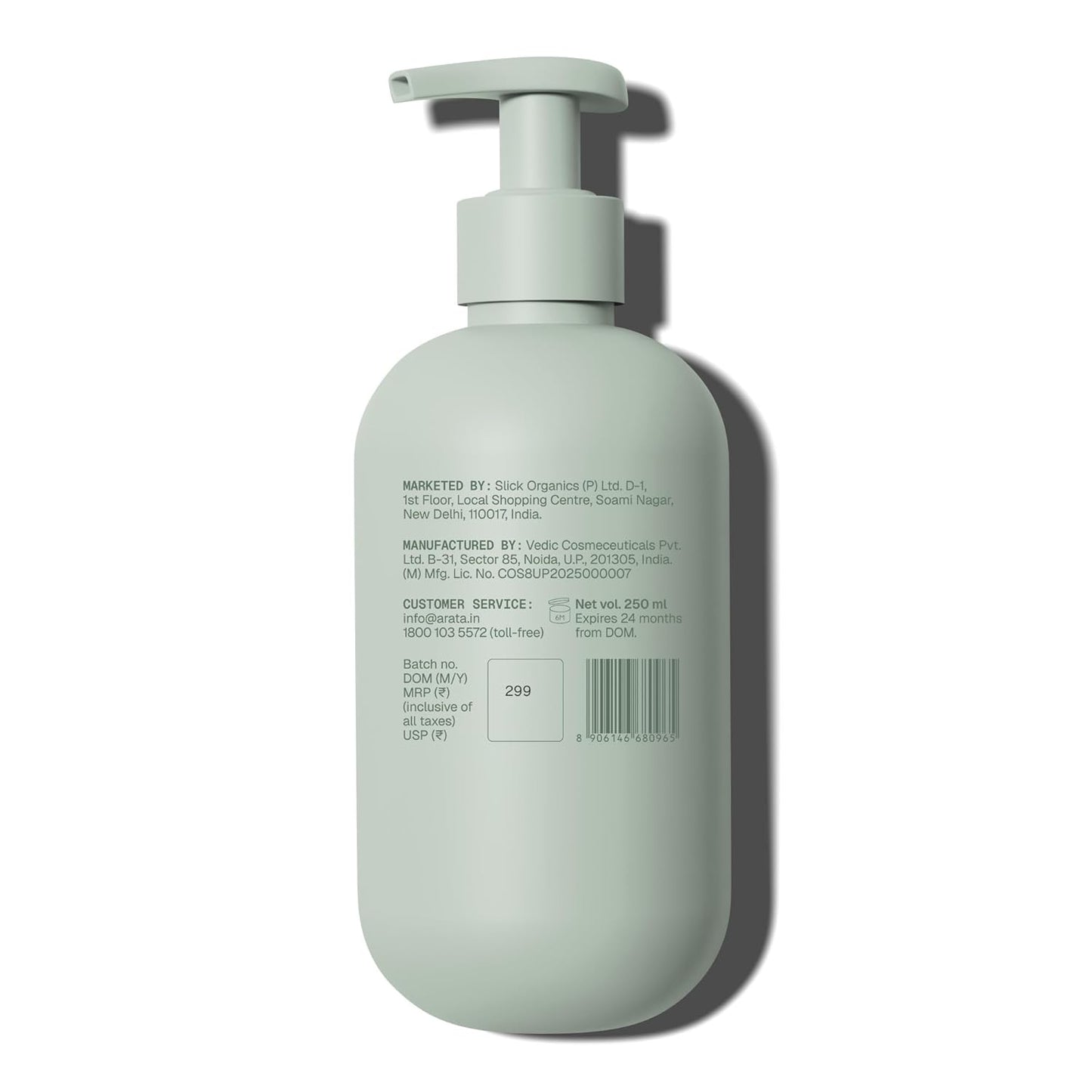 Arata 1% Salicylic Body Wash for Bacne & Dry Skin | 92% Reduction in Body Acne Causing Bacteria | Exfoliating Shower Gel for Rough & Uneven Skin | Scientifically Proven & Derma Tested | 250 ml