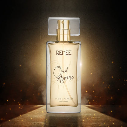 RENEE Eau De Parfum Oud Aspire | Long Lasting Fragrance l Premium Perfume | Notes of Almond & Sandalwood | Perfect Gifting Option for Women l Floral Scent for All Occasions | Travel Friendly l 50 ml