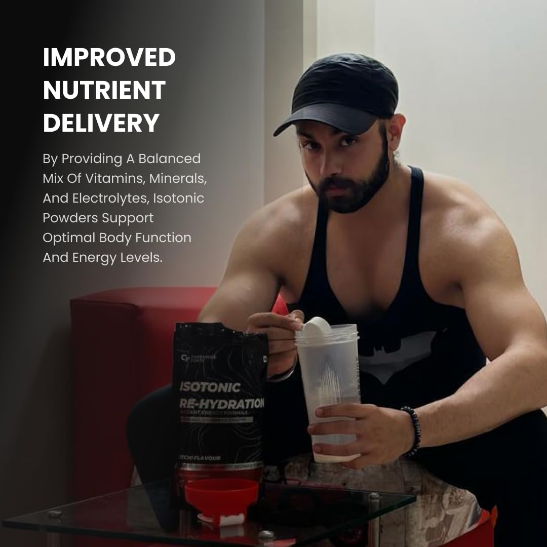 Carbamide Forte Isotonic Powder | Pre Workout Supplement For Men And Women| Instant Energy Drink for PreWorkout | Electrolytes Powder with added BCAA & L Glutamine - Orange Flavour - 500g (Pack of 1)