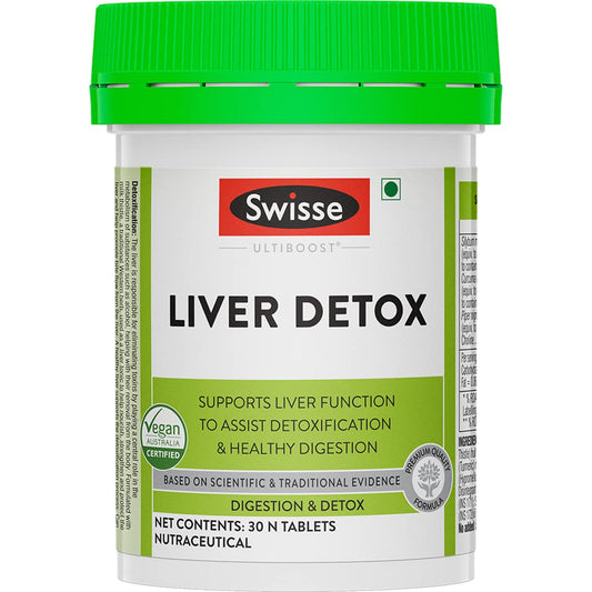 Zephivo Swisse Liver Detox (Australia's No.1 Liver Health Product) with High Strength 500mg Milk Thistle, Turmeric & Choline for Protection Against Fatty Liver, Liver Health and Detox - 30 Tablets