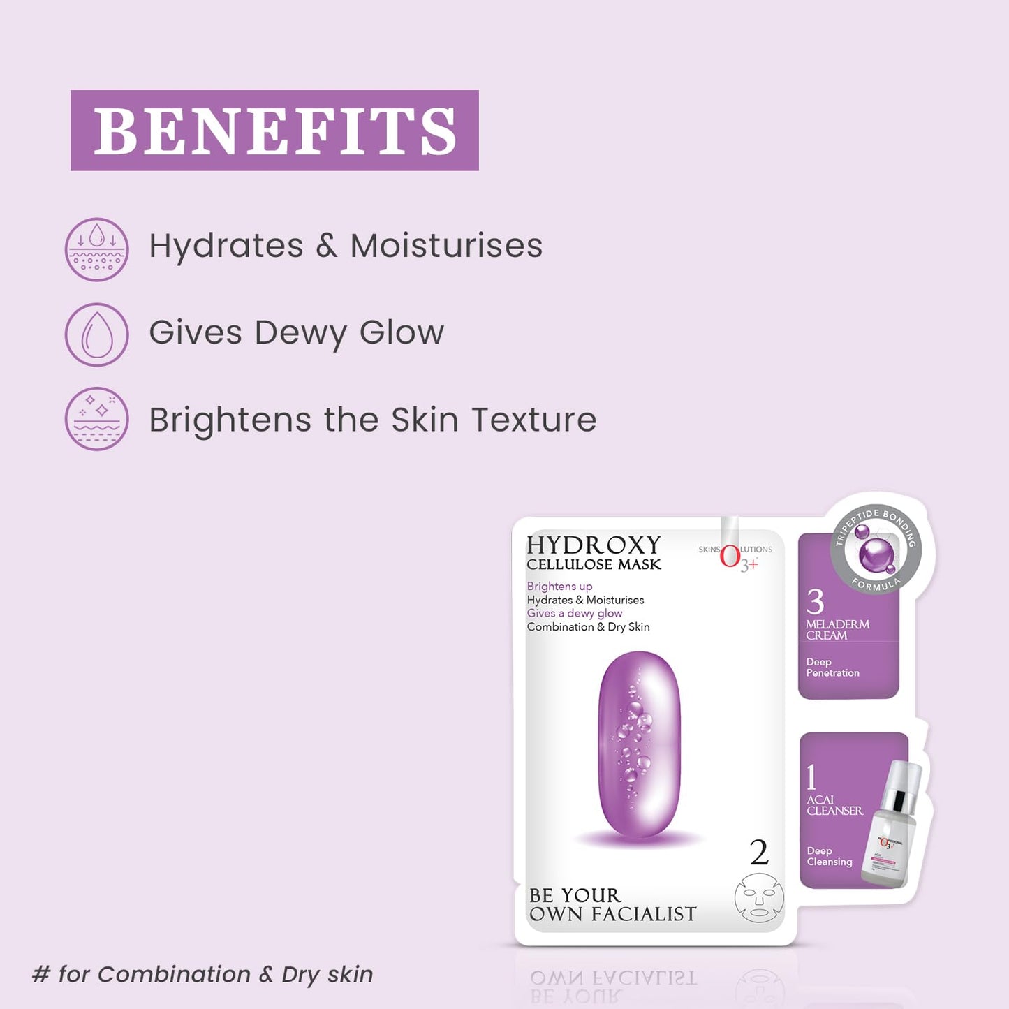 O3+ Hydroxy Hydration 3-Step Cellulose Sheet Mask