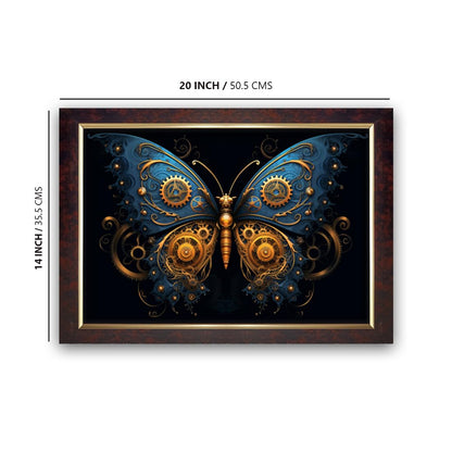 Premium Sparkle Lamination, Butterfly Photo Frame, Copper Gold, 14x20 Inch 24168