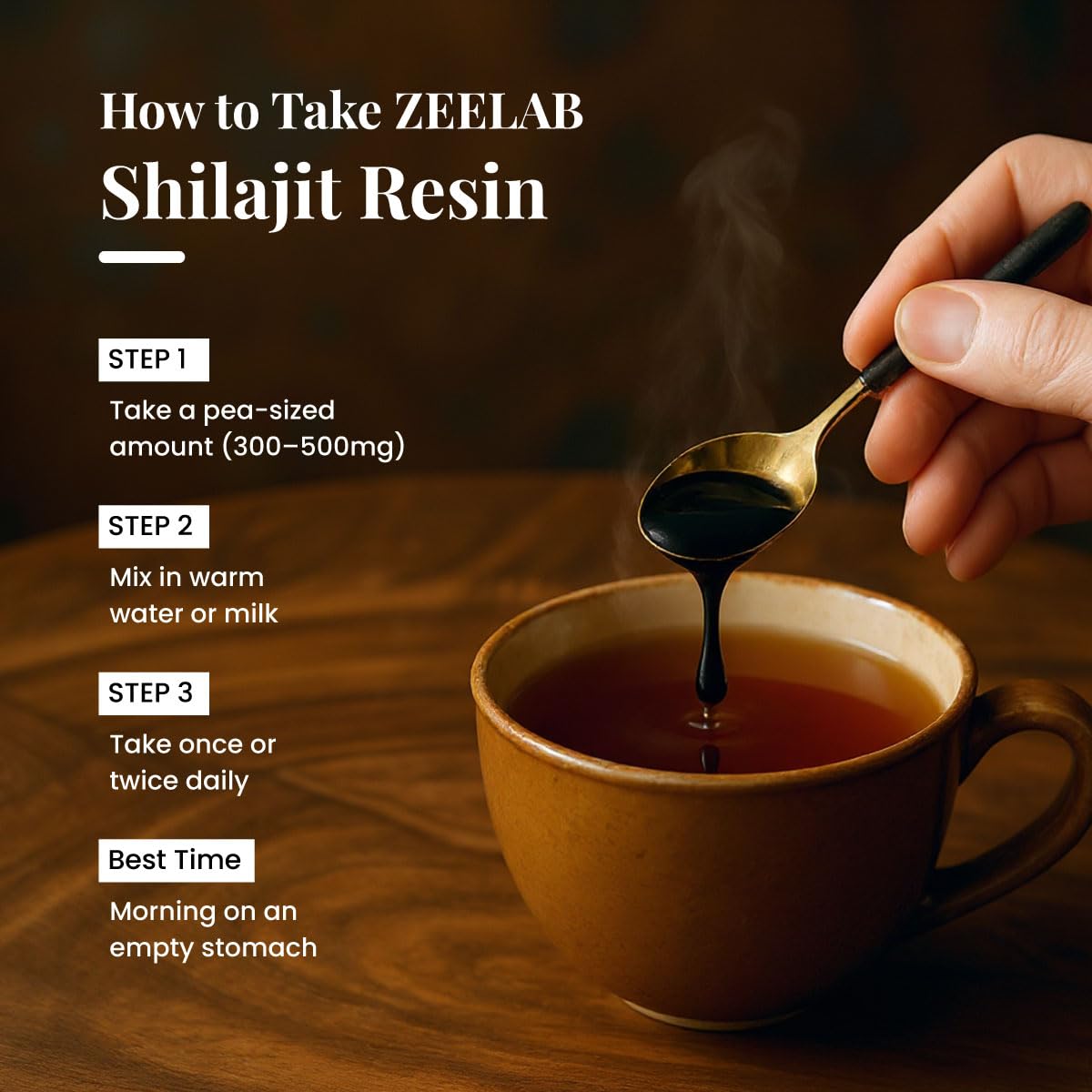 Zeelab Shilajit Pure Resin 20gm | 100% Pure Himalayan Shudh Shilajeet | Natural Source of Fulvic Acid & Minerals | Supports Energy, Stamina, Strength & Vitality– 20gm