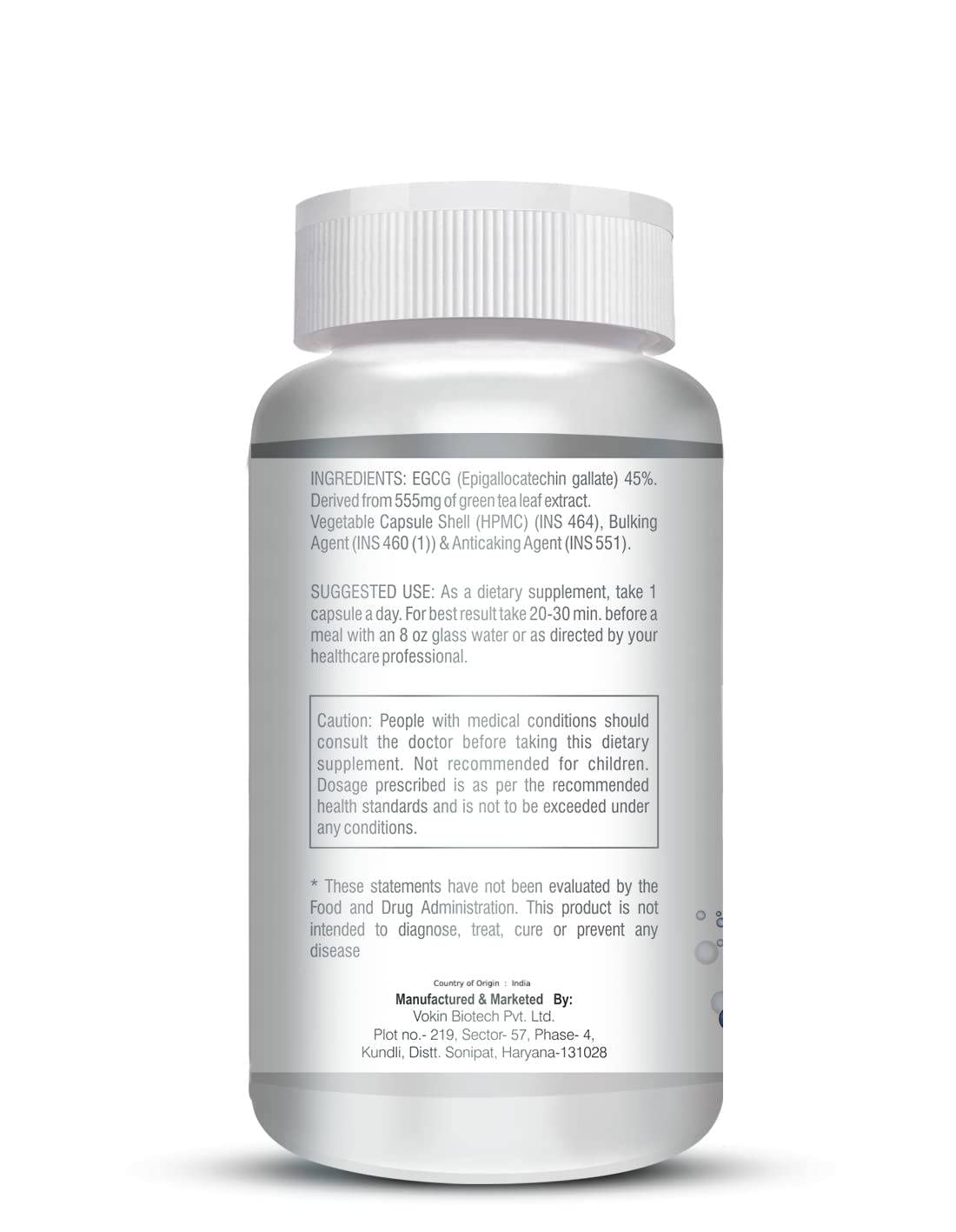 Supplement bottle with label on a white background