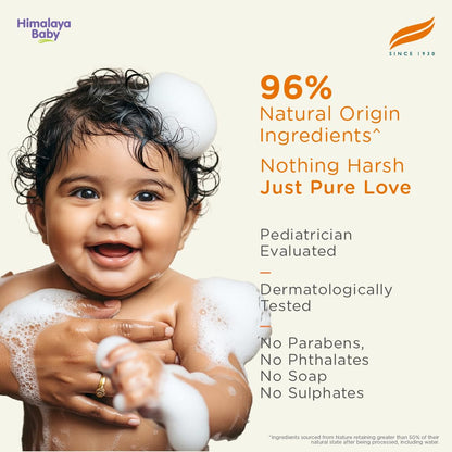 Himalaya Head to Toe Baby Wash with Pure Cow Ghee 400ml | ph 5.5 | Aloe vera | Soap free | Safe for newborns | For baby's sensitive skin from day 1 | No Parabens | No Phthalates | No Sulphates | Pediatrician evaluated