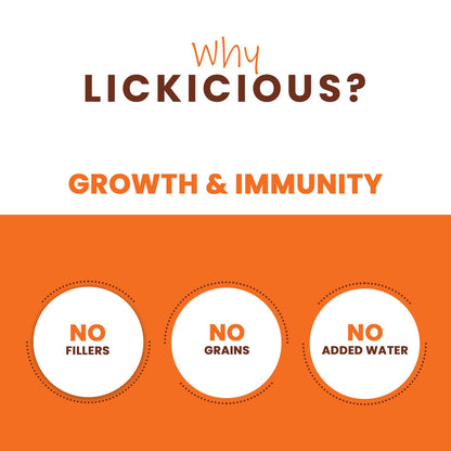 LICKICIOUS Nutritional Treats for Growth & Immunity 85g | Chewy Stick with 4 Animal Proteins Duck, Chicken, Egg, Lamb | Antioxidants, Vitamins, Minerals | Boost Health, Vitality & Muscle Development
