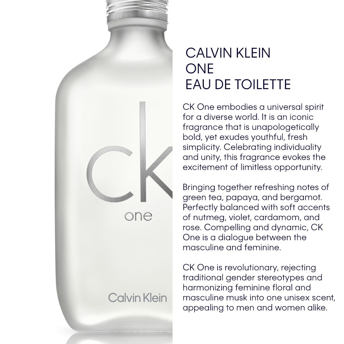 Calvin Klein Ck One Eau De Toilette 100ml - EDT For Everyone (Unisex Perfume)