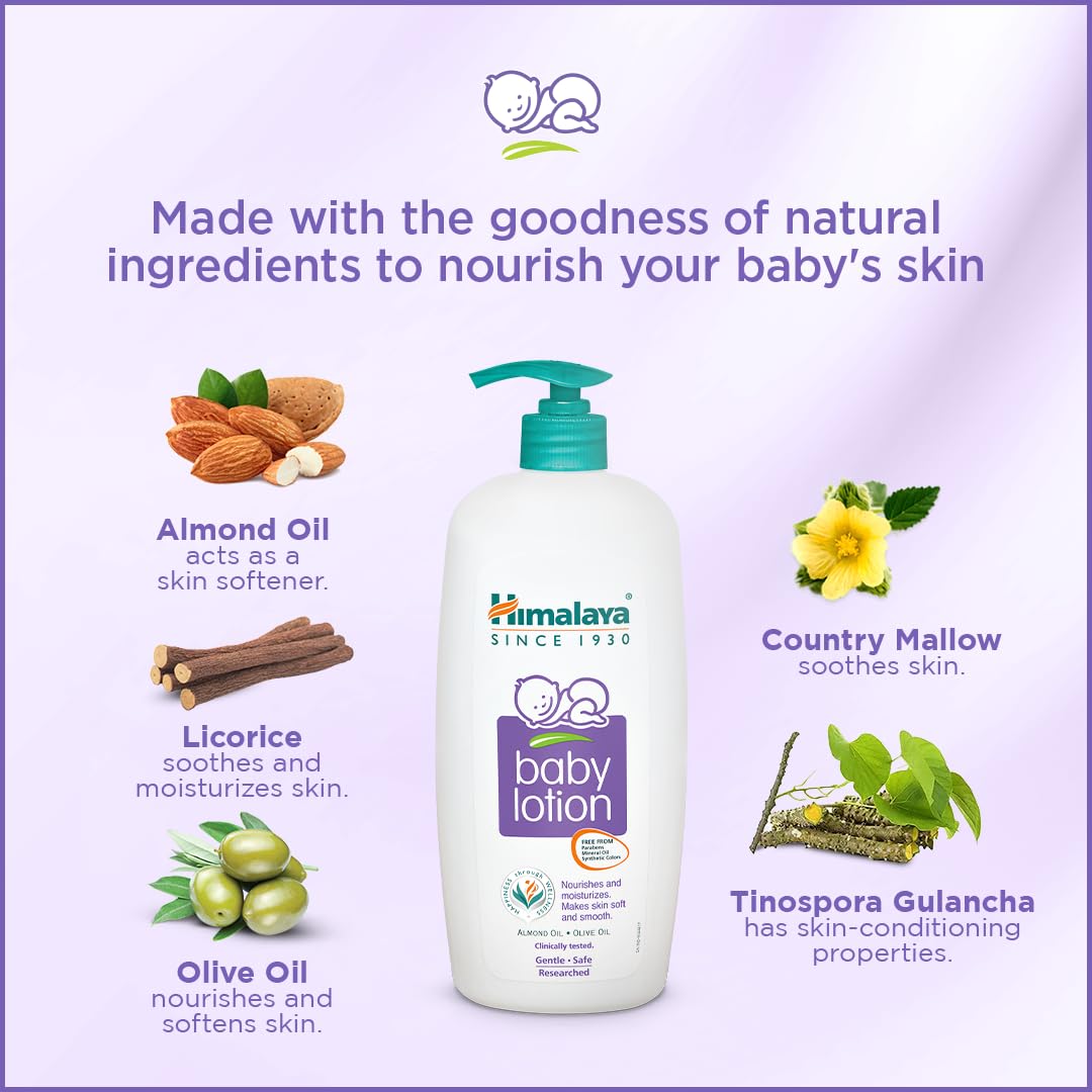 Himalaya Baby Lotion with Almond and Olive Oil, 200ml