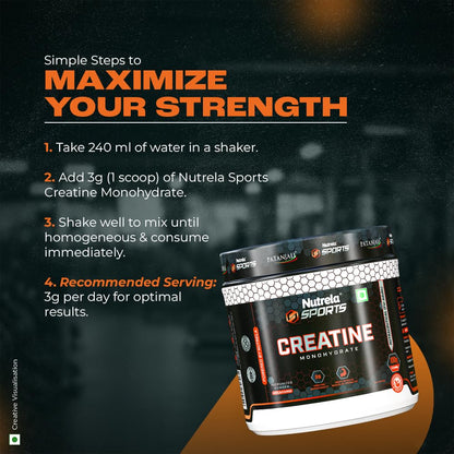 Nutrela Sports Patanjali Creatine Monohydrate - 100g Unflavoured