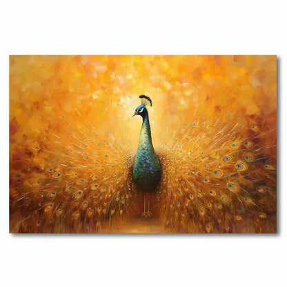 Unframed Rolled Art Print||Beautiful Peacock Canvas Wall Art Print for Home Décor And Office||Unframed canvas Painting For Wall decor||Home wall and Office Interior CR-126