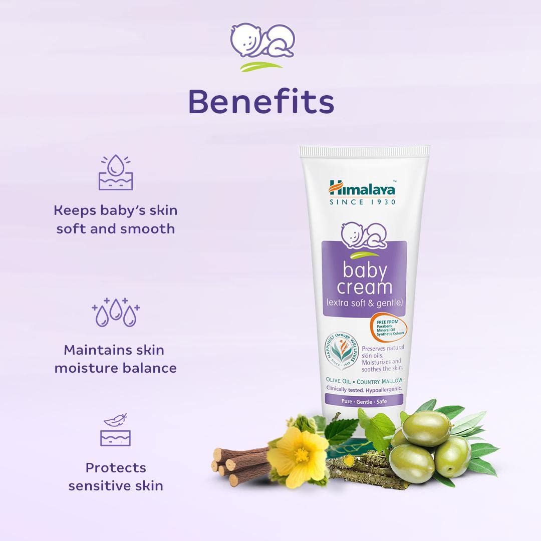 Himalaya Baby Cream, Face Moisturizer & Day Cream, For Dry Skin, 50ml