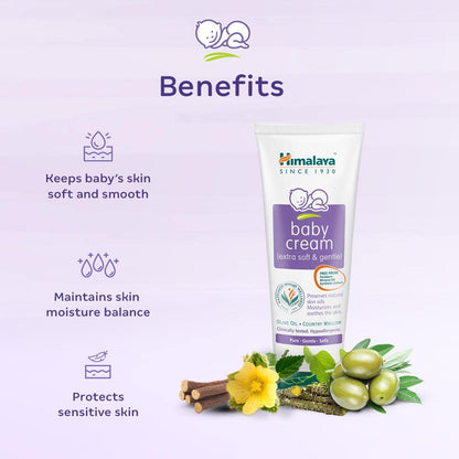 Himalaya Baby Cream, Face Moisturizer & Day Cream, For Dry Skin, 50ml