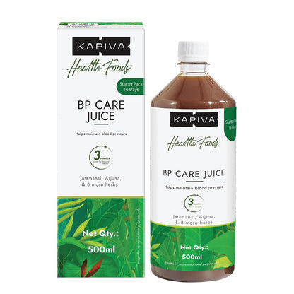 Kapiva BP Care Juice - 100% Ayurvedic Juice to Support Healthy Blood Pressure Levels| Arjuna, Jatamansi & 8 Other Herbs 500ml