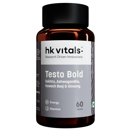 HealthKart hk vitals Testo Bold (60 Tablets) | Testosterone Booster for Men| For Energy, Stamina, & Strength