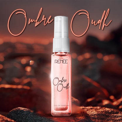 RENEE Ombre Oud Eau De Parfum, Premium Long-lasting Fragrance With Notes of Oud, Rose, Saffron, middle Caramel, and Musk, Scent for Every Occasion, Ideal Perfume for Women, 8Ml