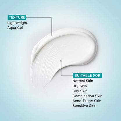 Pilgrim 1% Hyaluronic Acid Sunscreen Gel | Sunscreen SPF 50 +++ for men and women with Korean White Lotus | Broad spectrum, Non-greasy, No white cast & Prevents Tanning | All skin types | 50 gm