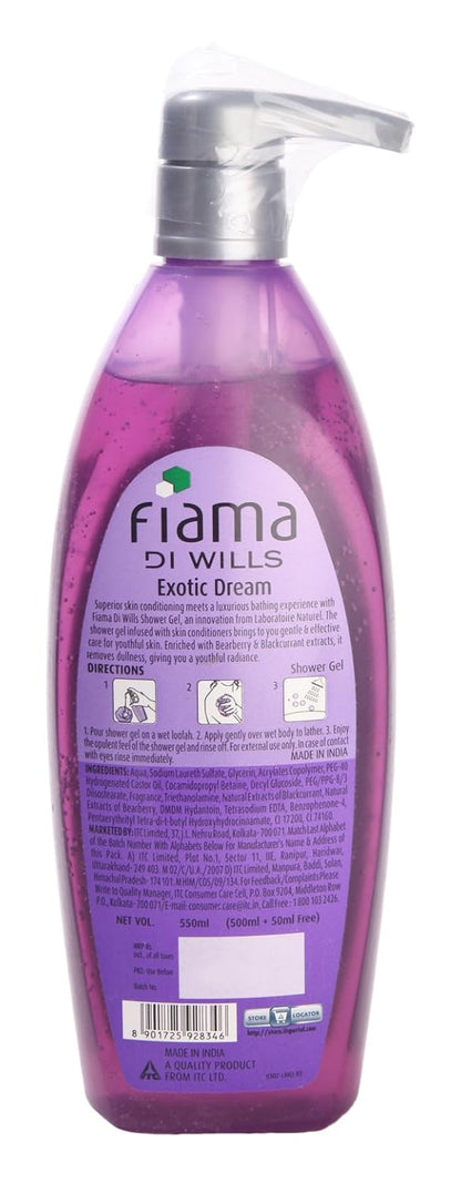 Fiama Di Wills Shower Gel - Blackcurrant and Bearberry, 550ml Pack