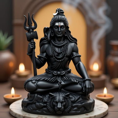 UNOVATE Shiva Idol for Car Dashboard | Adiyogi Statue | Mahadev Idol, Black