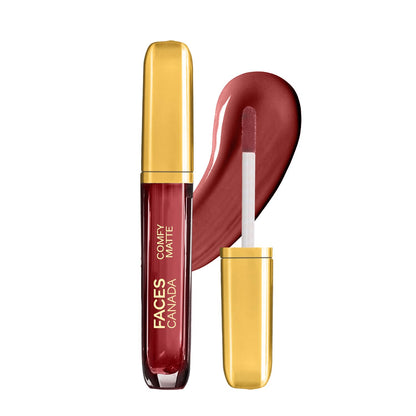FACES CANADA Comfy Matte Liquid Lipstick - Note To Self 07, 3 ml | Comfortable 10HR Longstay | Intense Matte Color | Almond Oil & Vitamin E Infused | Super Smooth | No Dryness | No Alcohol