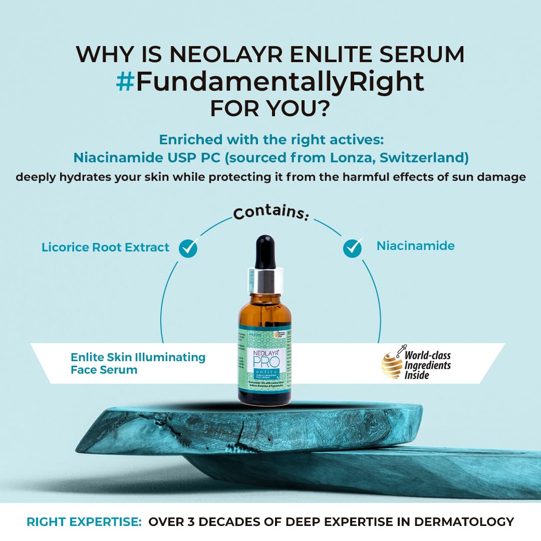 Pro Enlite Skin Illuminating Face Serum | Niacinamide Face Serum | With Skin Brightening Formula | Dark Spots Serum | Pigmentation Serum | 30 ML