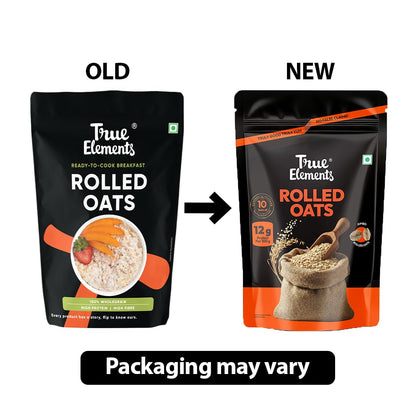 True Elements Rolled Oats 500g -Weight Management | Rich in Protein & Fibre | 100% Wholegrain