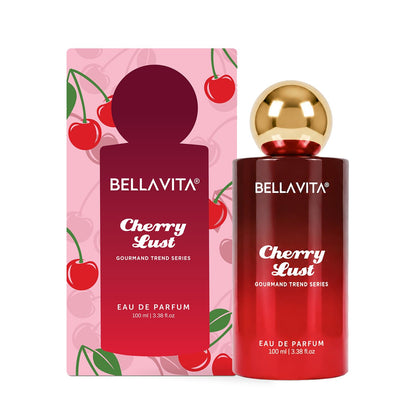 BELLAVITA Cherry Lust | Long Lasting EDP | 100ml | Perfume for Man | Perfume for Woman | Smells Like a Snack | Cherry, Strawberry, Vanilla & Marshmallow | Premium Unisex Gourmand Fragrance