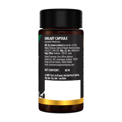 Zandu Shilajit Capsule, 60 capsules , Original and Pure Himalayan Shilajeet, Boosts Immunity, Strength and Stamina.