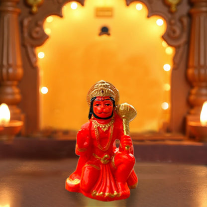 UNOVATE Lord Hanuman Idol for Car Dashboard | Hanuman Murti | Orange