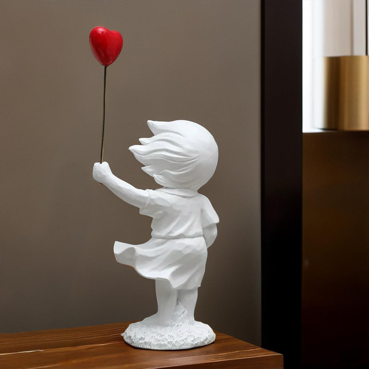 Nostrae Girl with Balloon Show Pieces for Home Decor Living Room Decorative Items | Cute Showpieces Gift Item for Decoration | Center Table Tv Showcase Office Desk Interior Statue Figurines