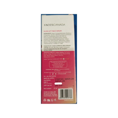 FACES CANADA Glow Lift Serum, 27 ml | Dragon Fruit & Arbutin | Biphasic Face Serum | Restores Glow & Hydrates For Spotless, Radiant & Plump Skin | Helps Reduce Dark Spots & Pigmentation | 2% Salicylic Acid (w/w)