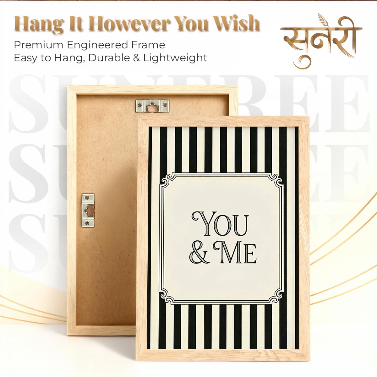 Couple Quote Wall Art Set of 2, Black & White Framed Prints (Art 10, 10x13 Inches)