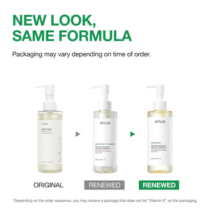 Anua Heartleaf Pore Control Cleansing Oil Removes Makeup, Excess Sebum, Blackheads & Clogged Pores