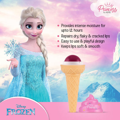 Princess by RENEE Disney Frozen Elsa Snowflake Lip Balm l Intense Moisture l Repairs Flaky & Cracked Lips l Enriched with Vitamin E, Shea & Cocoa Butter l Paraben Free l For Pre-Teen Girls l 7.5 g