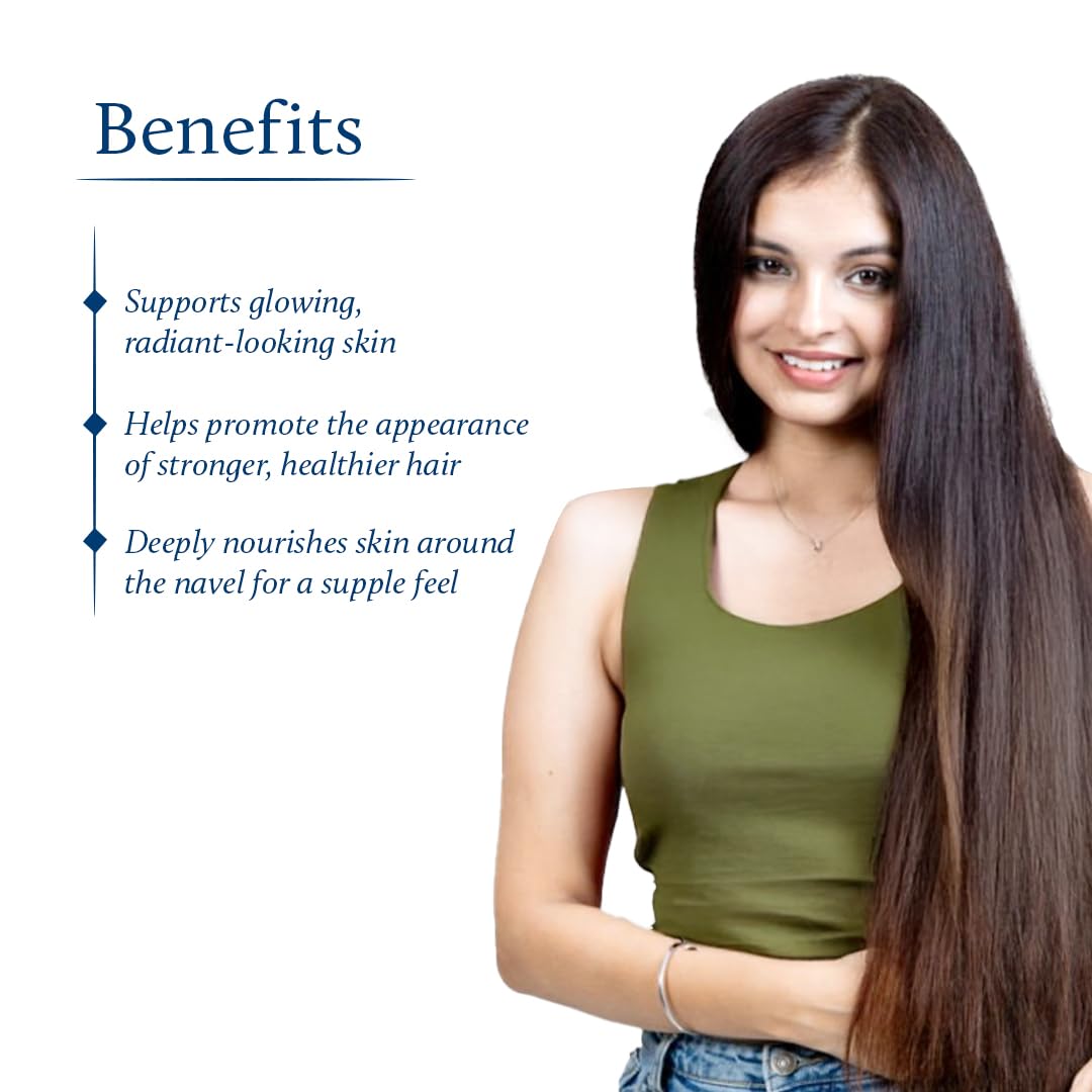 Blue Nectar Nabhi Oil with Ghee & Olive Oil | Ayurvedic Nabhya Dhara Belly Button Oil for Glowing Skin & Strong Hair | Deep Hydration & Nourishment (22 Herbs, 10ml)