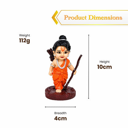 Bal Ram Car Dashboard Idol | Resin Figurine, 4cm Breadth, 96g Weight