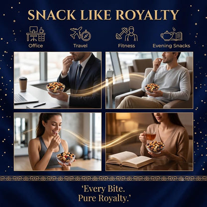 Forest Found Royal Fusion Dry Fruits Trail Mix - | Premium Dry Fruit Mix For Snacking | With Cashews, Almonds, Raisins, Cranberries, Sunflower & Pumpkin Seeds | No Palm Oil & Flavours