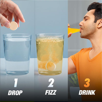 Fast&Up Reload (5 Litres) Low Sugar energy drink for Instant Hydration - 20 Effervescent Tablets with all 5 Essential Electrolytes + Added Vitamins - Certified Electrolytes Drink - Mango flavour