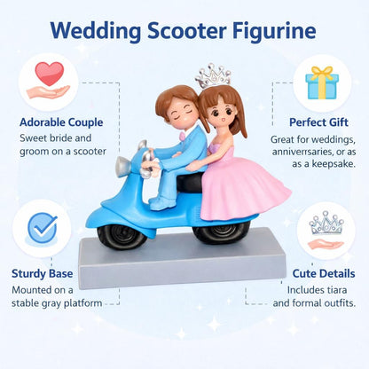 Valentines Day Gift for Husband Wife Girlfriend Boyfriend, Valentine Love Couple on Scooter Ride Statue Showpiece Home Decorative Items for Tabletop, Room Office Decor Bedroom Items