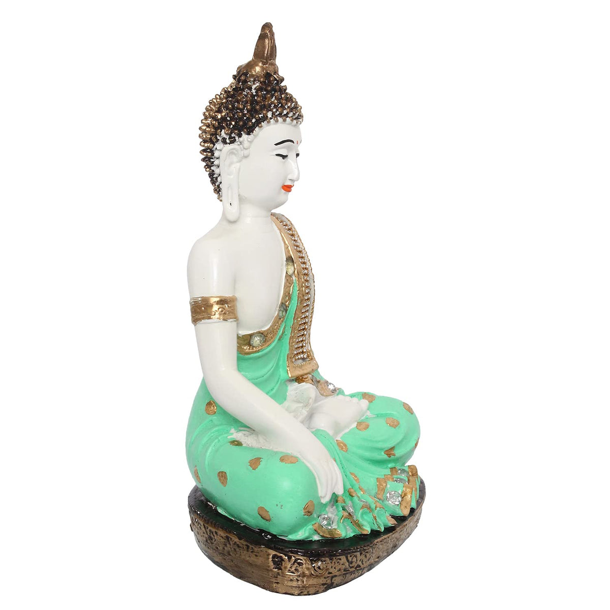 Decorative Meditating Lord Buddha - Green