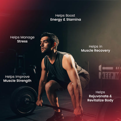 Neuherbs Ayurvedic T7 Test On For Men, With Shilajit, Ashwagandha, Gokshura, Kali Mirch, Safed Musli, Kapikachhu seed for Muscle Growth, Strength & Stamina | 60 Capsules