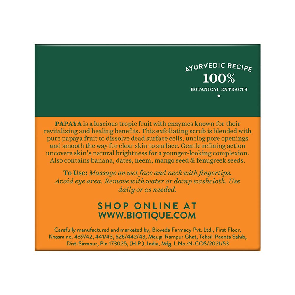 Product label with Ayurvedic recipe details on a green and orange background