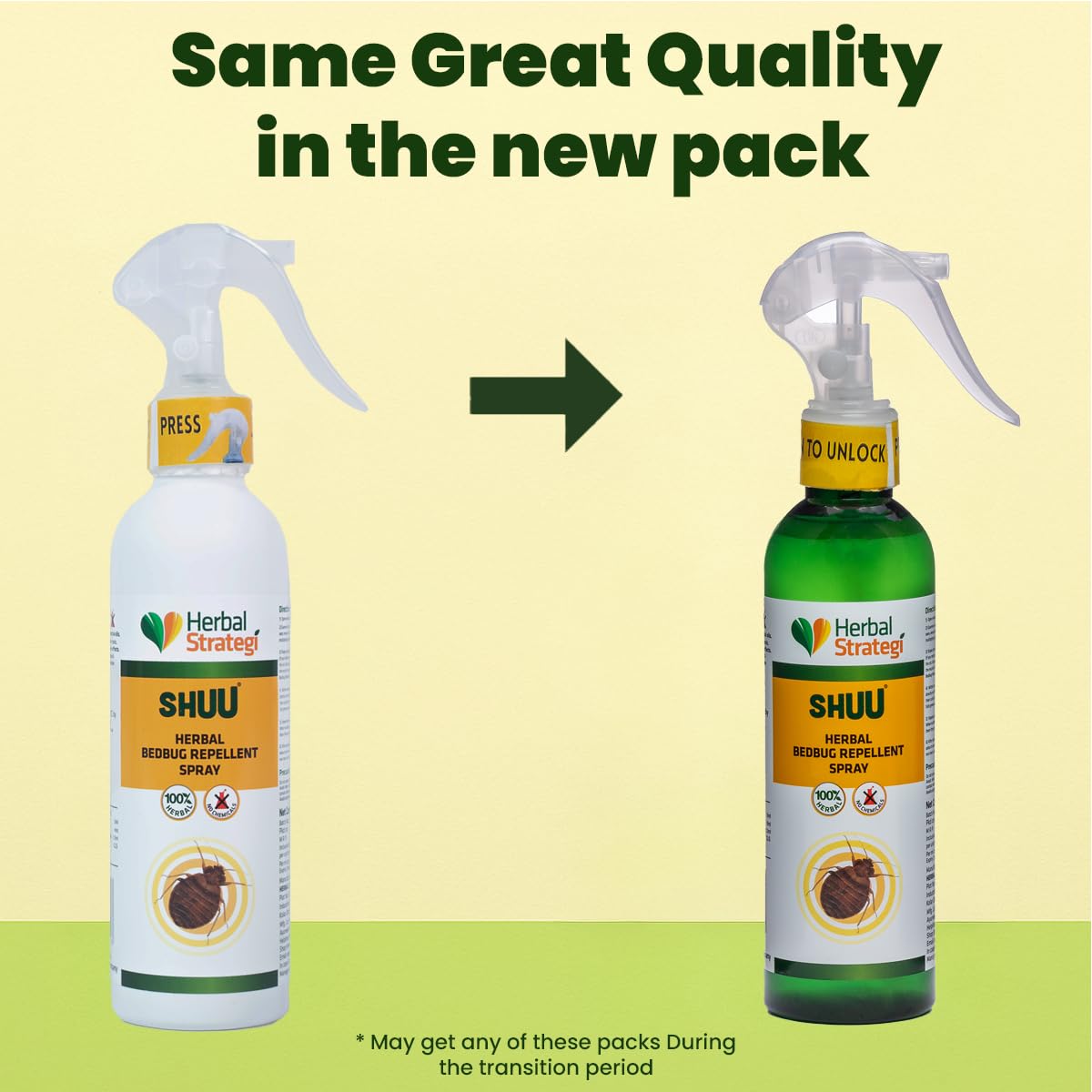 Herbal Strategi SHUU Bed Bug Repellent Spray 200ml | 100% Herbal, Non-Toxic & Eco-Friendly | Baby and Pet safe | Ayush certified