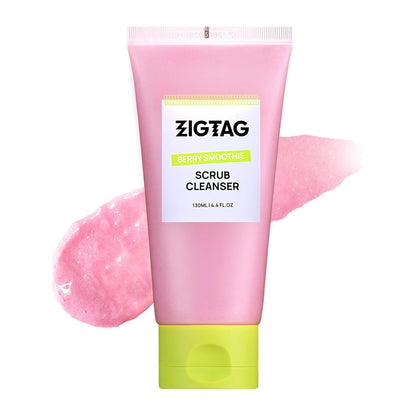 4-in-1 Konjac Jelly Face Cleanser – Gentle Daily Exfoliating, Deep Cleansing, Pore Care & Makeup Removal | Berry Smoothie Texture with Raspberry & Vitamin B+C+E Complex | Dermatologist-Tested - 130 ML