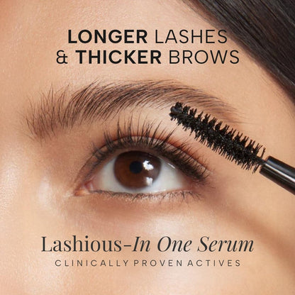 Ras Luxury Oils Lash-ious Lash & Brow Growth Oil/Serum with Biotin & Hyaluronic Acid | Natural, Nourishing Formula for Fuller, Thicker, Healthier Eye Lashes & Brows | Safe for Sensitive Eyes, 8ml
