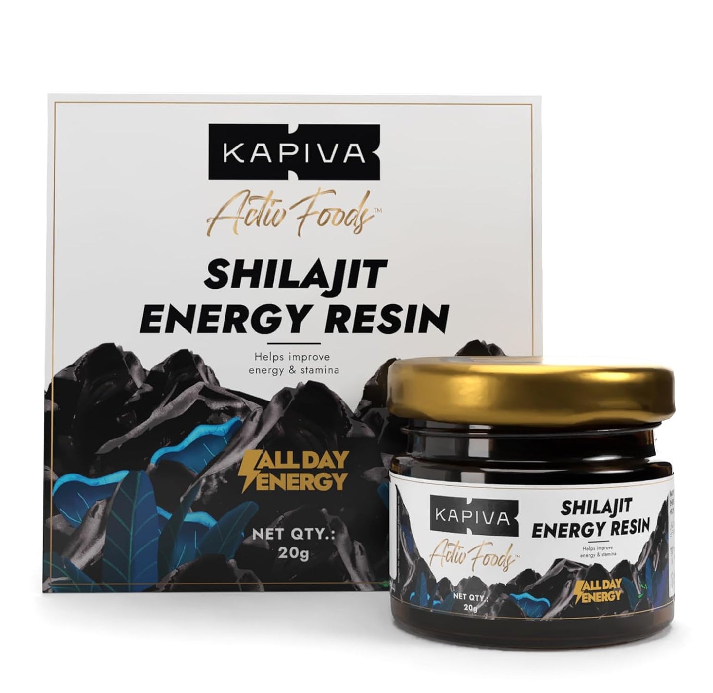 Kapiva Shilajit Energy Resin 20g | With 100% Pure Shilajit/Shilajeet | 500mg/Serving | Boosts All day Energy & Stamina | 40 Servings | Contains Aswagandha, Gokshura Vidharikand |100% Ayurvedic