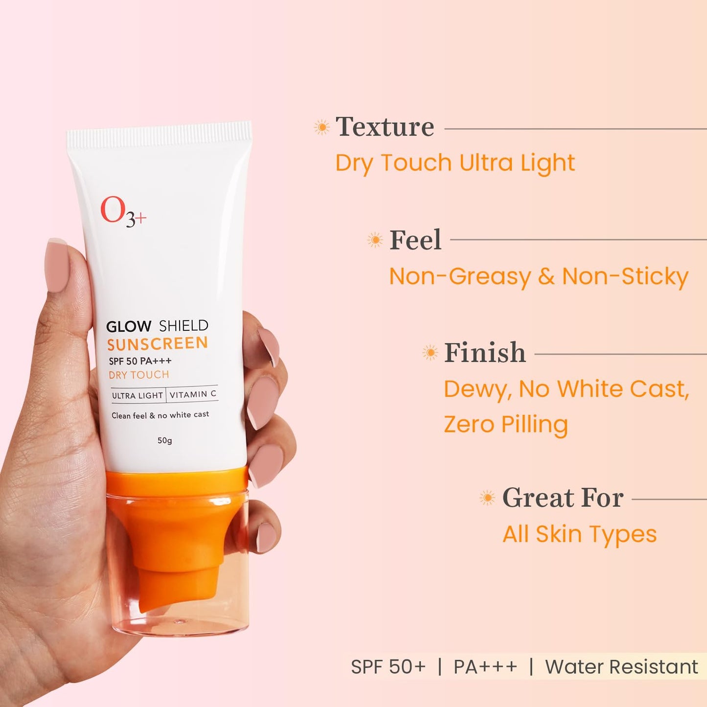 O3+ Glow Shield Sunscreen SPF 50 PA+++ (50gm)